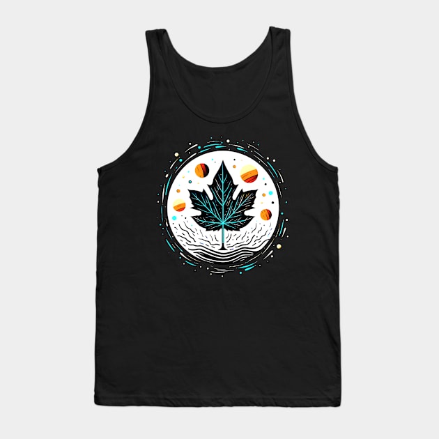 Maple Leaf abstract design Canada Day Design gift idea Tank Top by Czajnikolandia